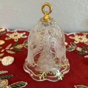 Vintage Mikasa Germany Crystal Glass Bell Christmas “Holiday Lights” Clear